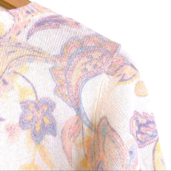 C By Bloomingdales 100% cashmere floral sweater - Picture 7 of 12